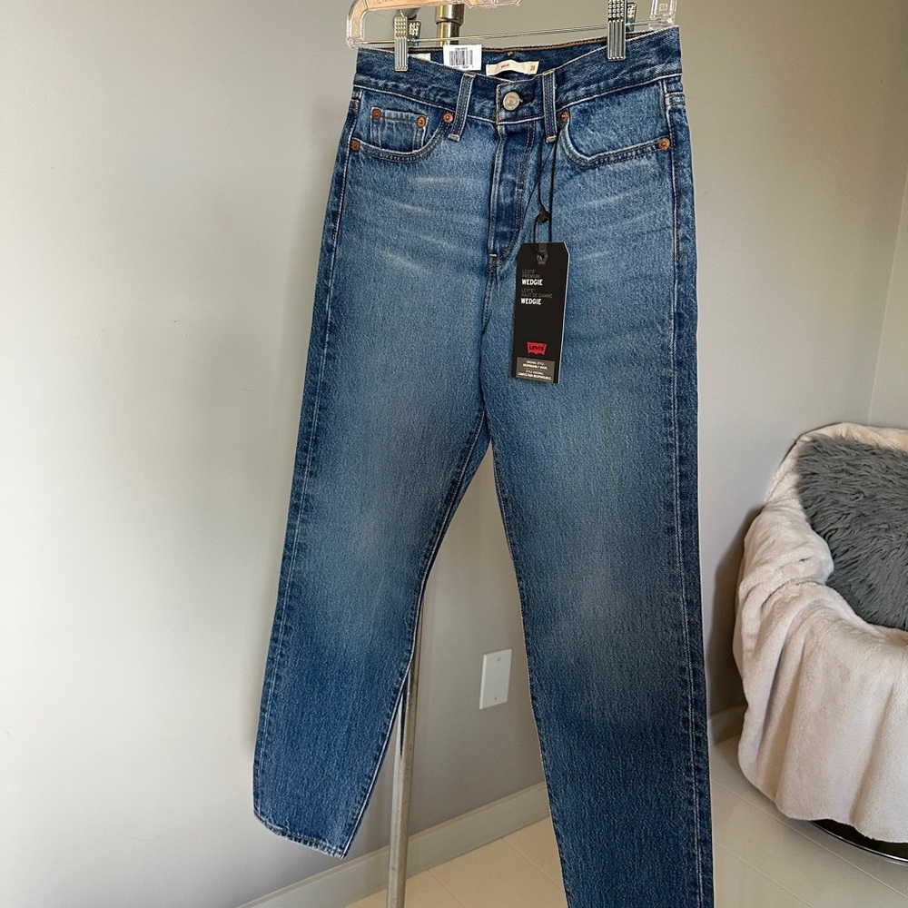Levi's Wedgie Blue Straight Jeans Classic Style